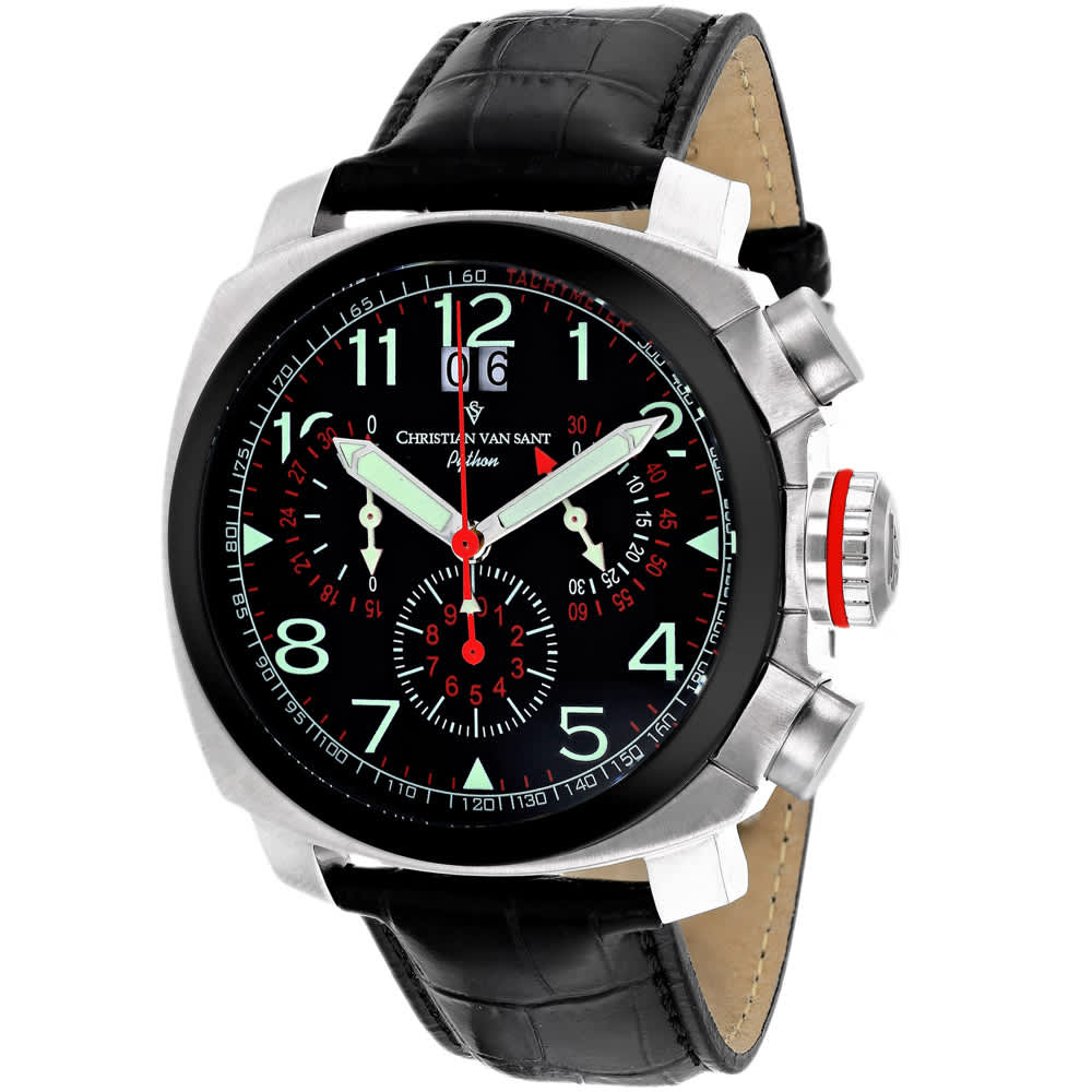 Christian Van Sant Men's Black dial Watch