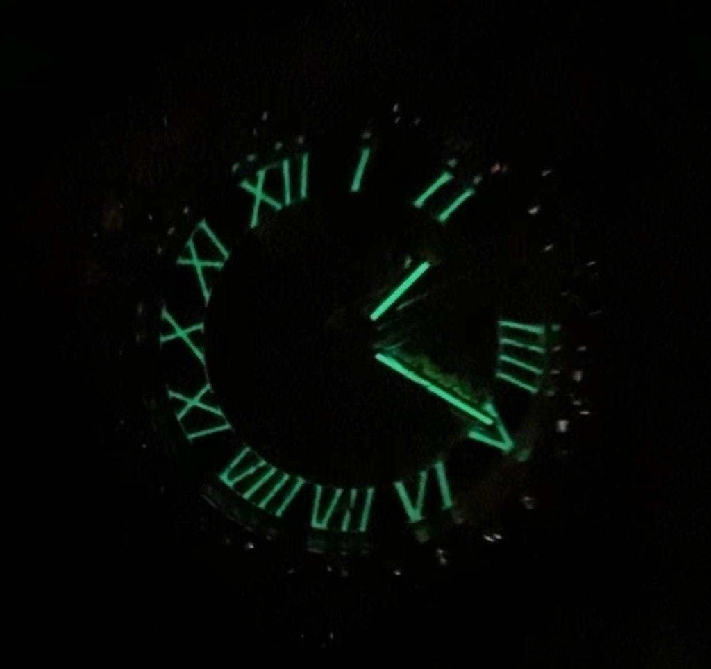 42MM Iced Alpha Era® Luminous Skeleton Gold w/ Rubber Strap