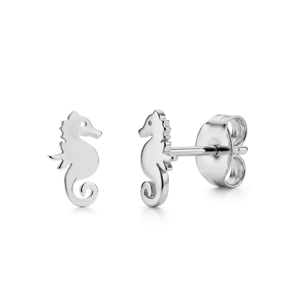 Minimal Seahorse Stud Earrings