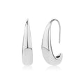 Sculpted Teardrop Hook Earrings