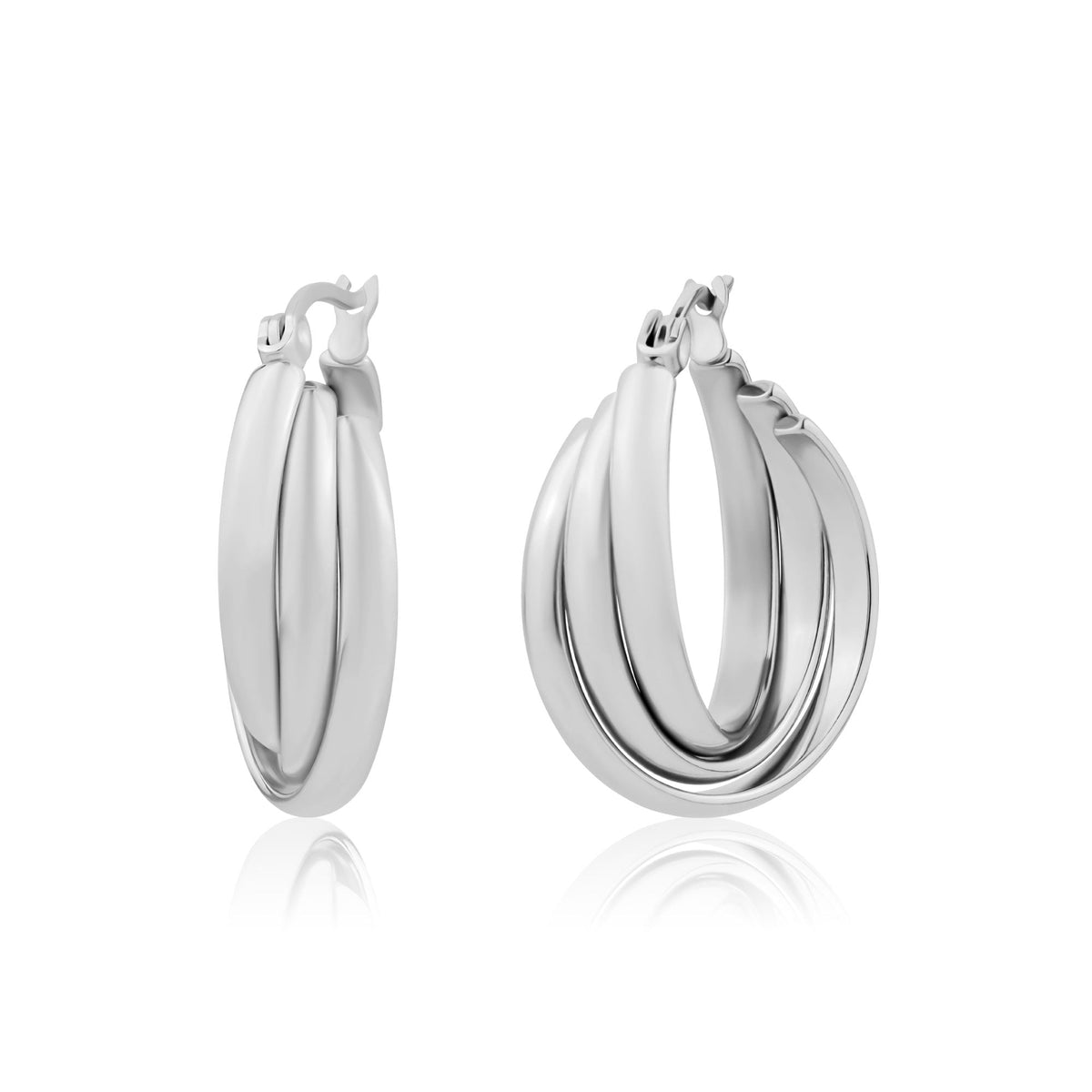 Triple Twisted Hoop Earrings