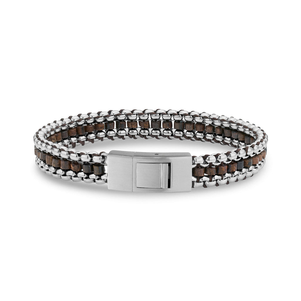Tethered Bronzite Beaded Bracelet