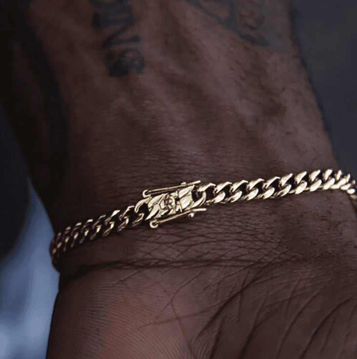Miami Cuban Bracelet in Yellow Gold -5mm