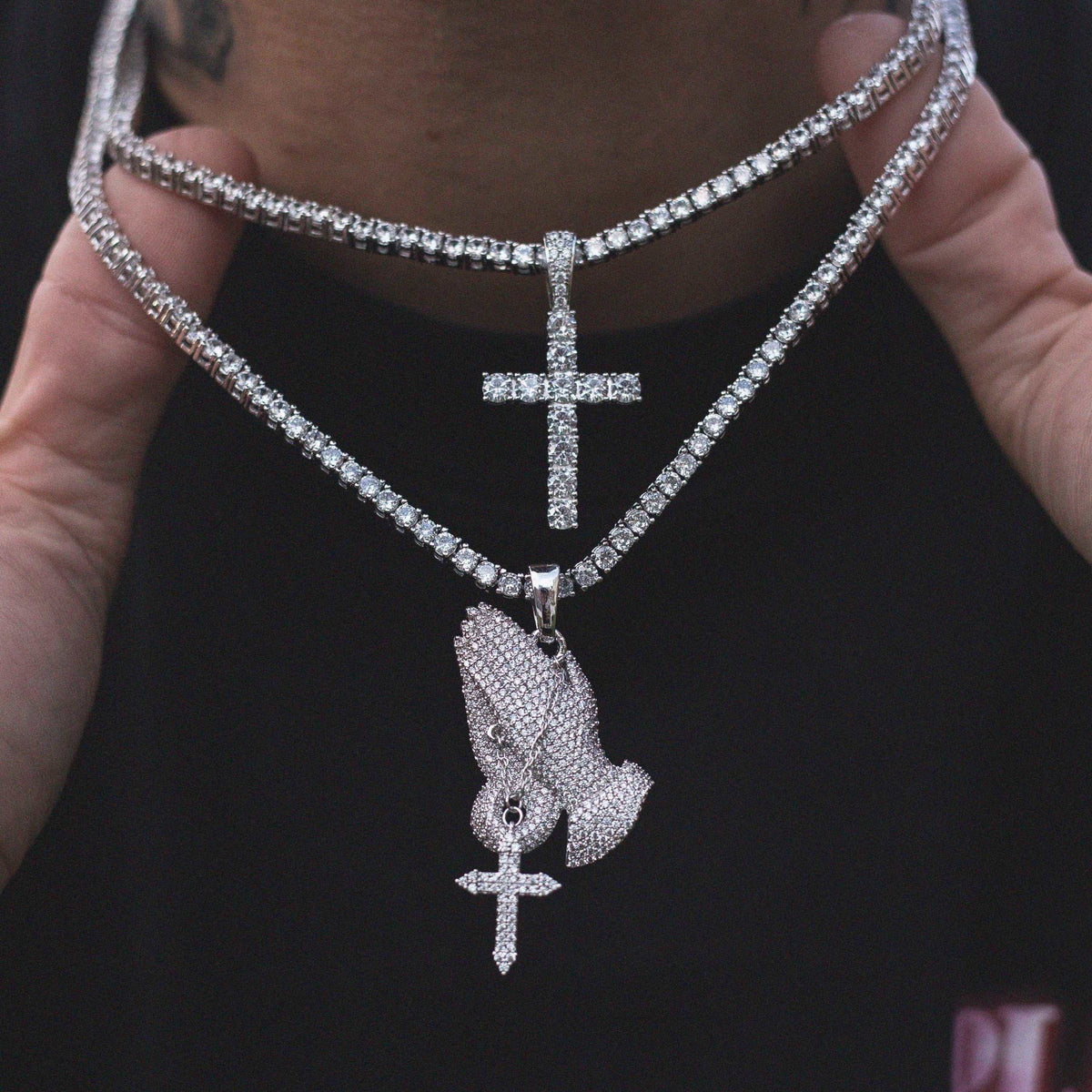 1 Chain + 1 Pendant  - White Gold