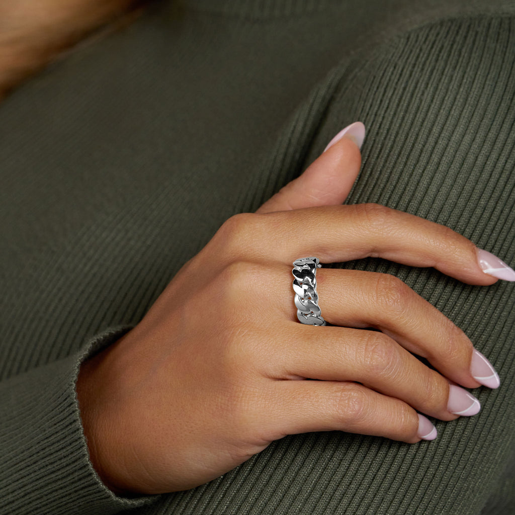 Rings Bundle (Silver) - Cuban, Tennis and Nail