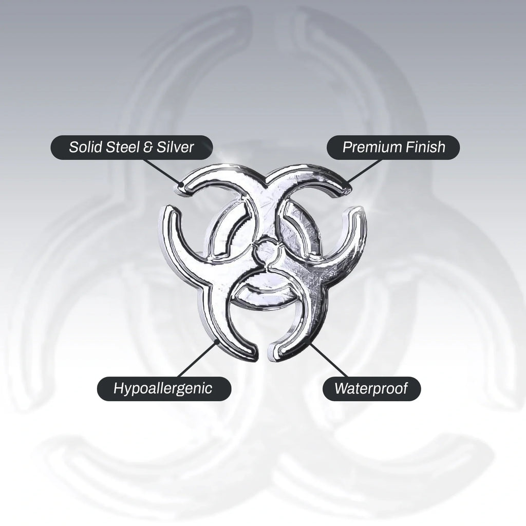 BIOHAZARD STUD EARRING