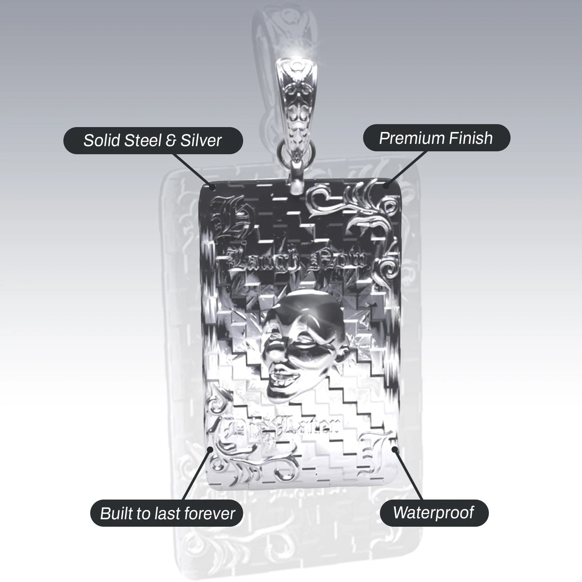 LAUGH NOW, DIE LATER PENDANT