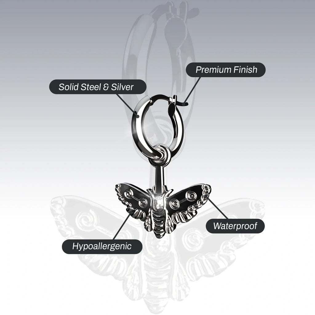 MOTH DANGLE EARRING