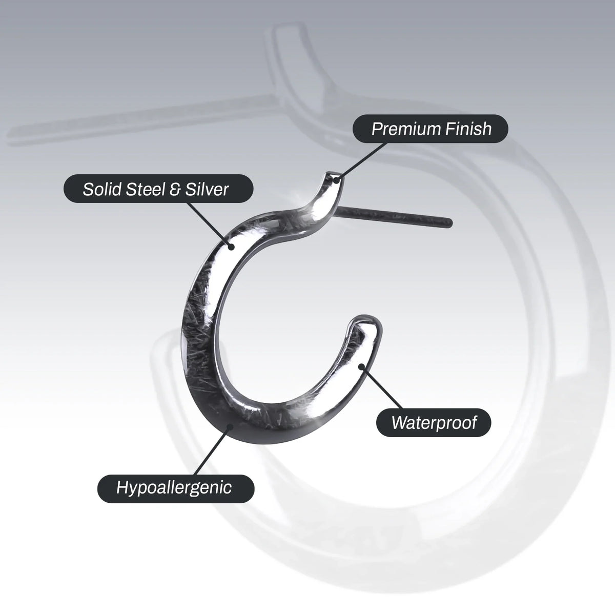 PLAIN OPEN HOOP EARRING