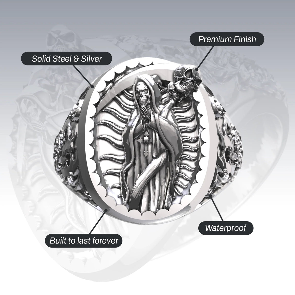 SANTA MUERTE SIGNET RING