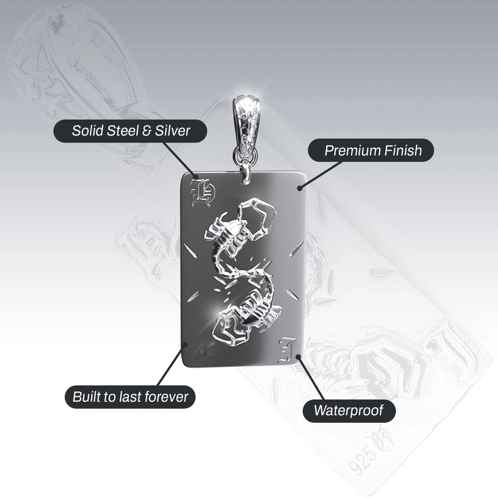 SCORPIO TAROT CARD PENDANT