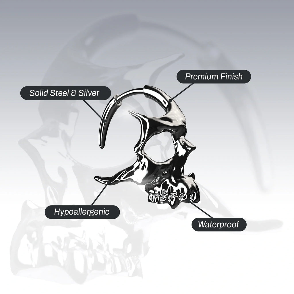 SKULL HOOP EARRINGS