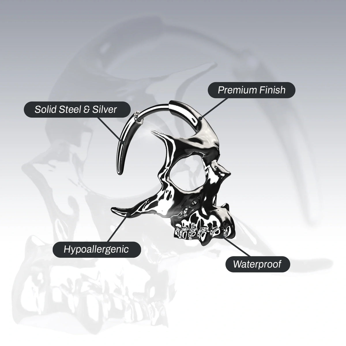 SKULL HOOP EARRINGS