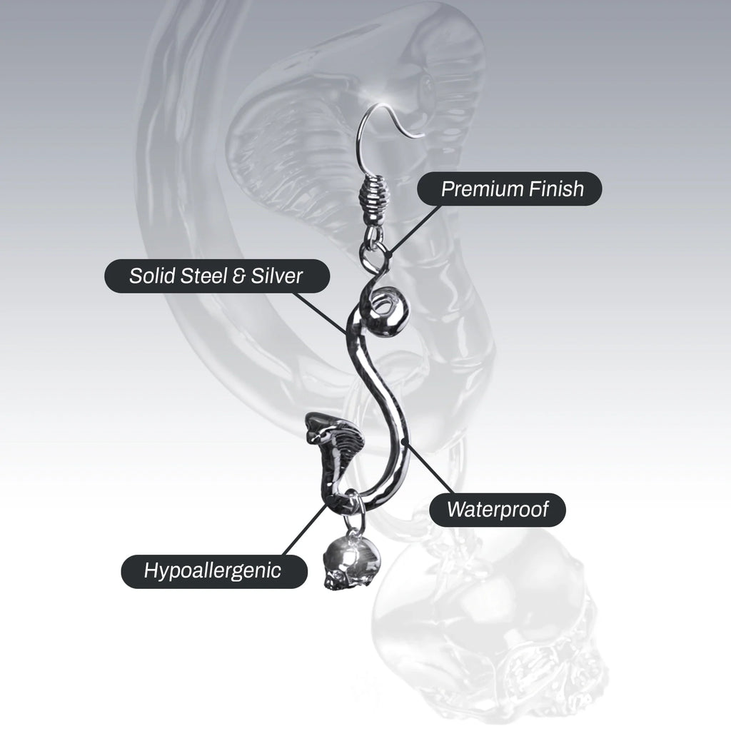 SNAKE SKULL EARRING