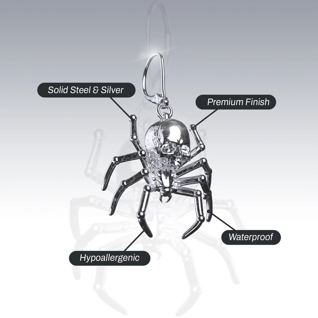 SPIDER SKULL EARRING