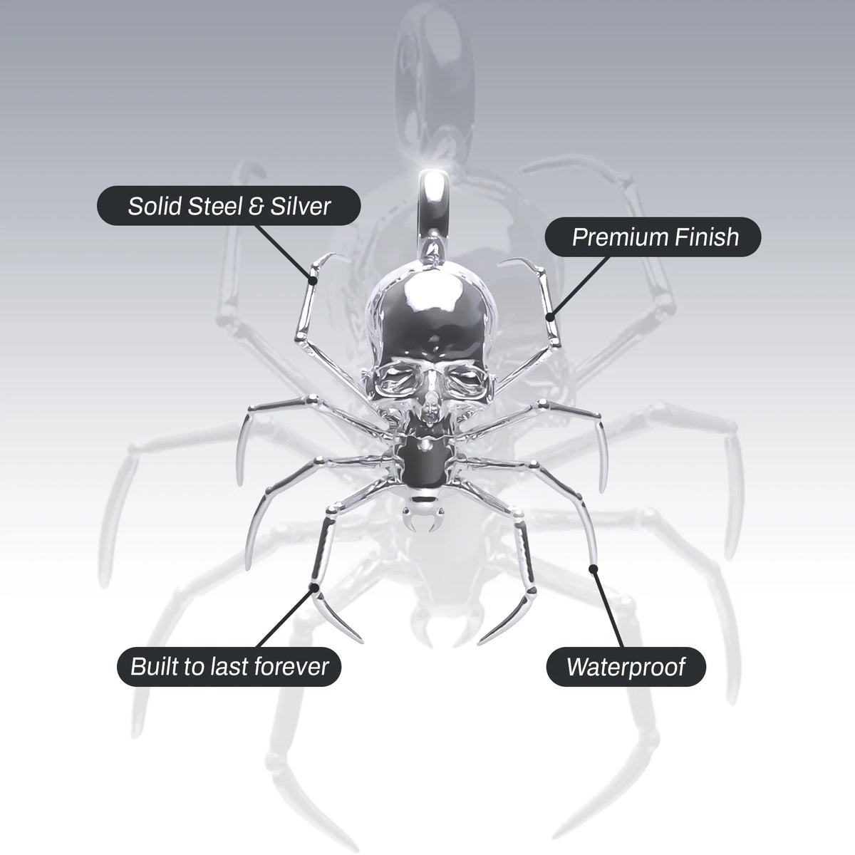 SPIDER SKULL PENDANT