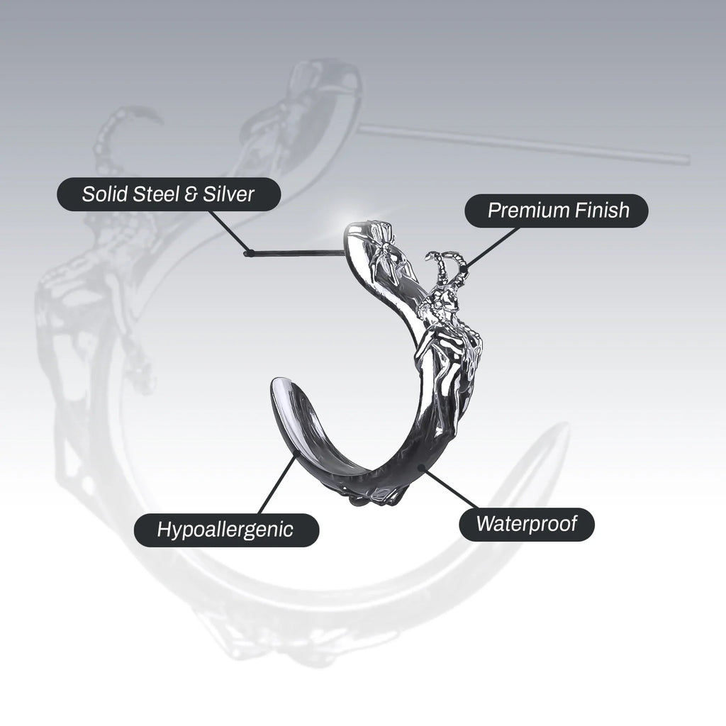 SUCCUBUS OPEN HOOP EARRING