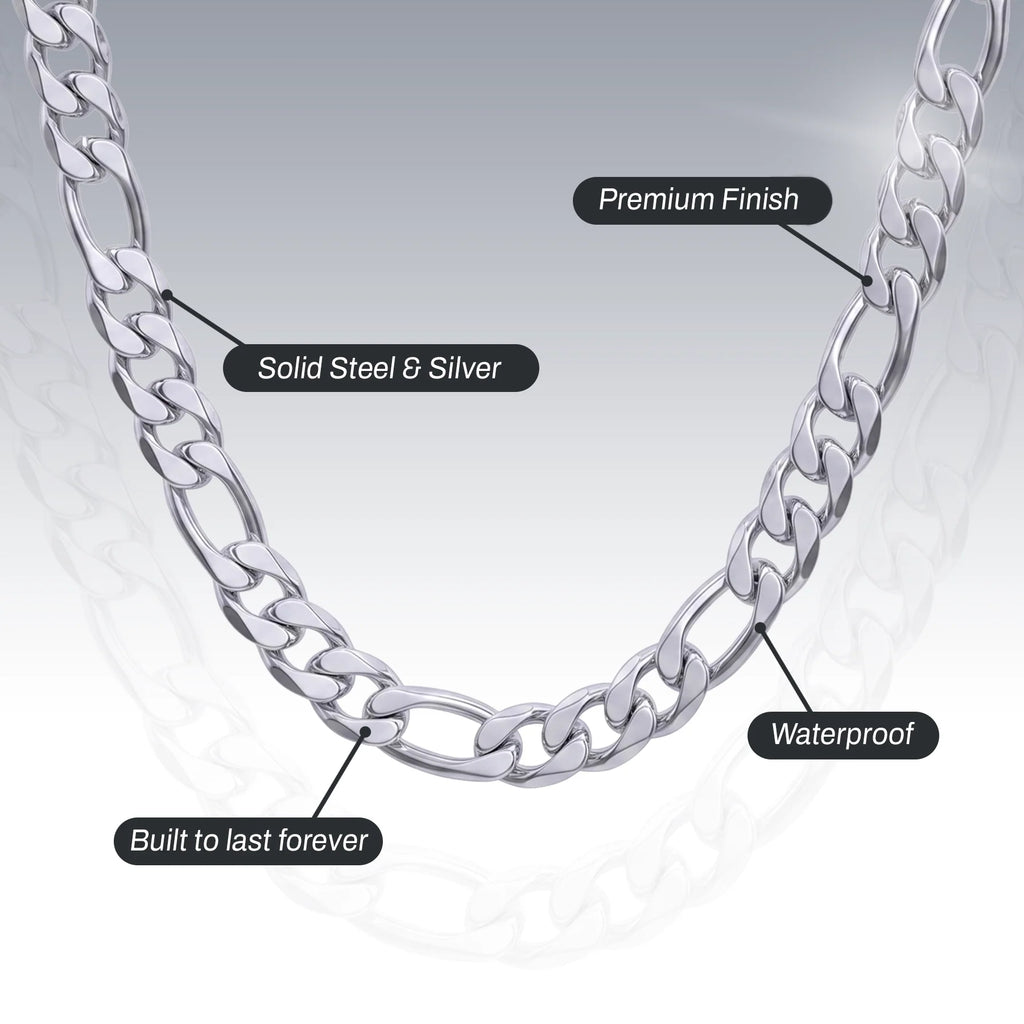 STAINLESS STEEL FIGARO CHAIN