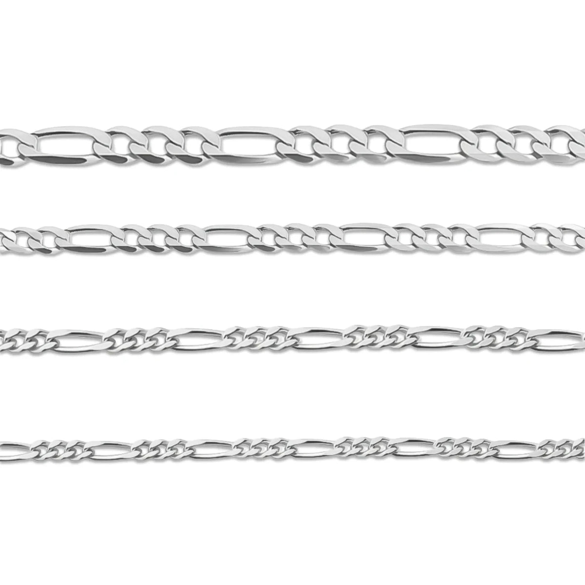 STERLING SILVER FIGARO CHAIN