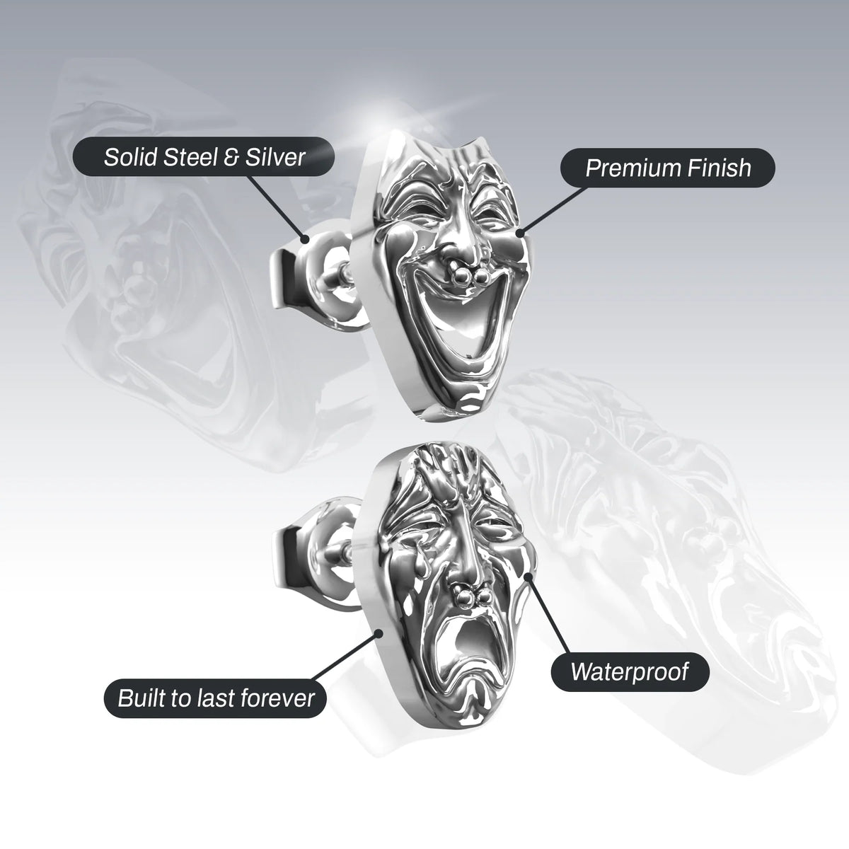 LAUGH NOW, CRY LATER STUD EARRINGS