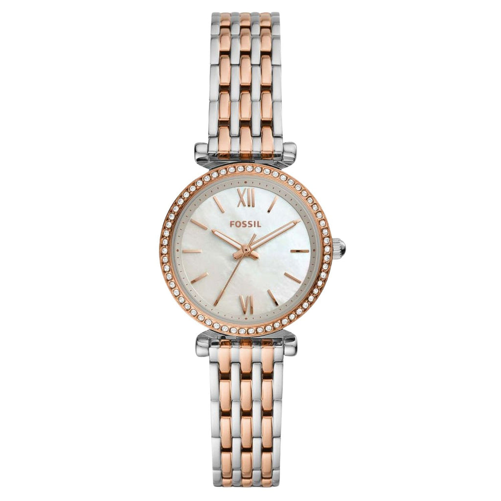 Fossil Women's Carlie Mini White Dial Watch