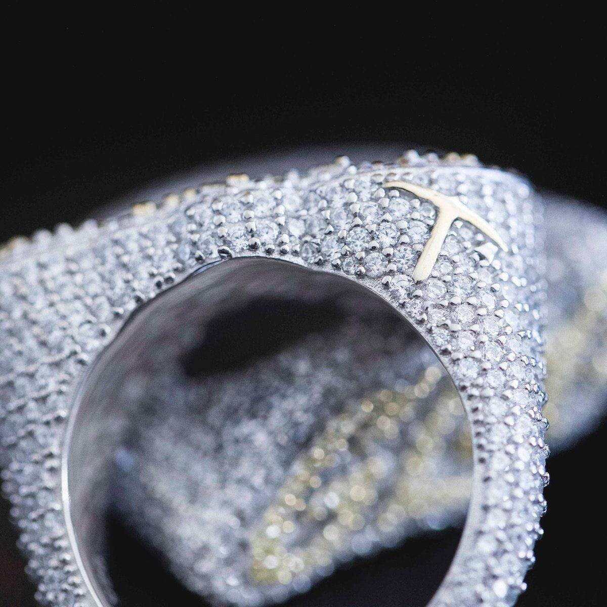 Limited Edition GLD Logo Ring - White Gold Vermeil