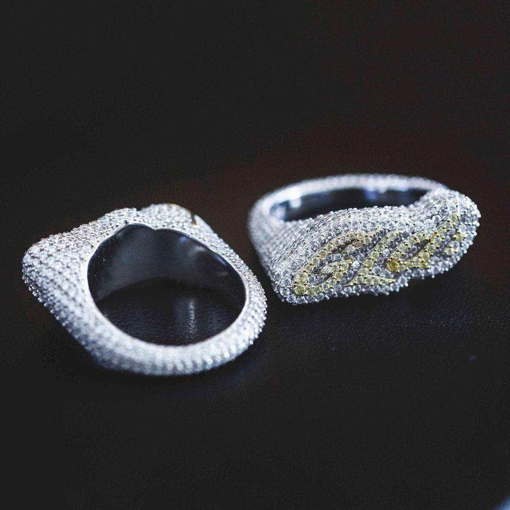 Limited Edition GLD Logo Ring - White Gold Vermeil