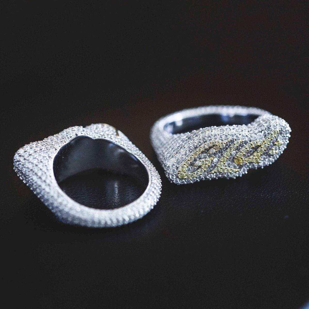 Limited Edition GLD Logo Ring - White Gold Vermeil