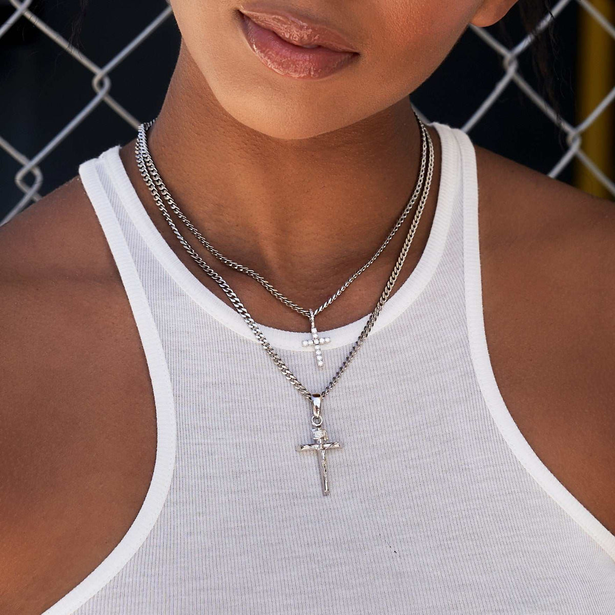 Choose 2 Chains + 2 Pendants - White Gold