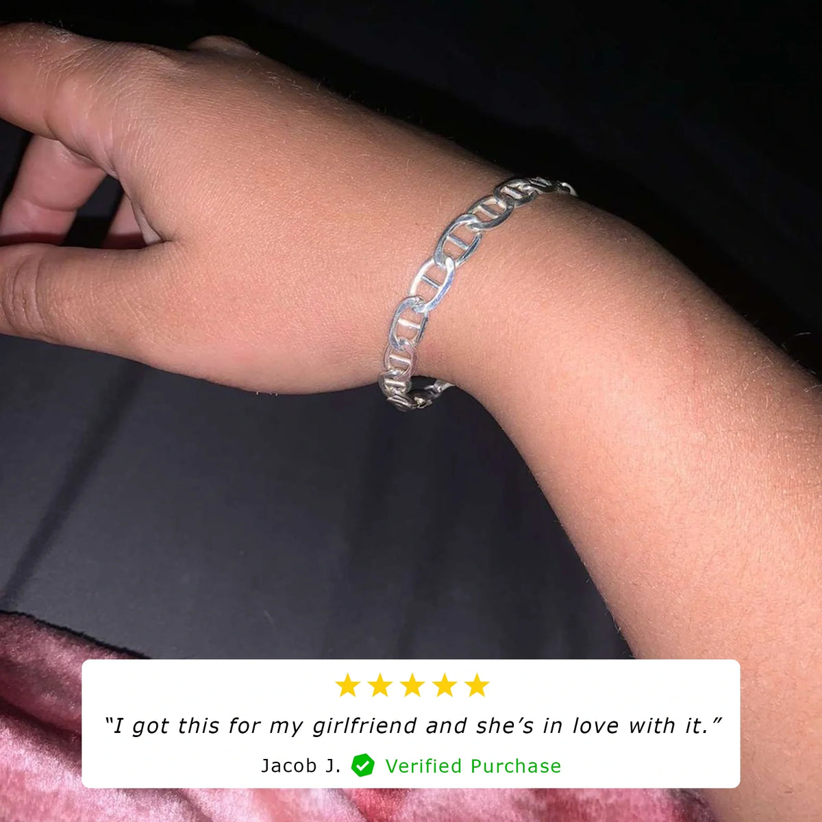 SILVER 6.3MM MARINER BRACELET