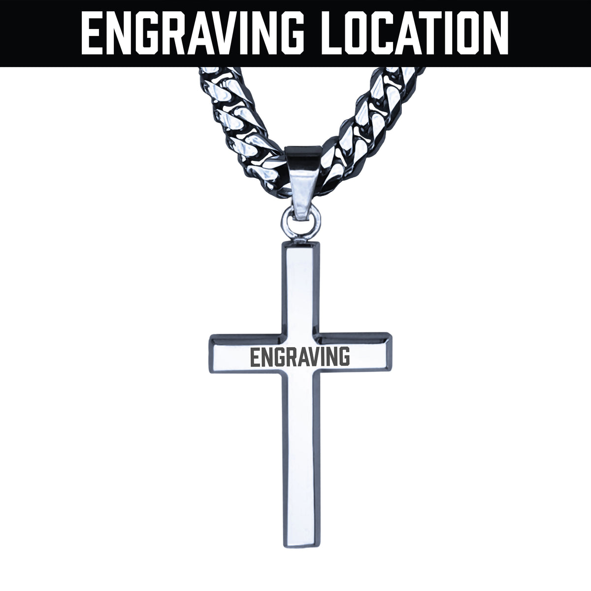 Pro Cross Pendant Necklace - Stainless Steel