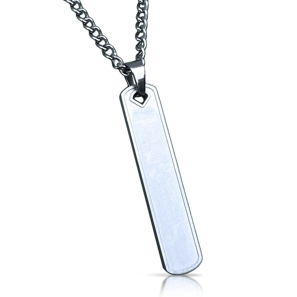 Bar Pendant Necklace - Stainless Steel