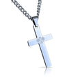 Pickleball Cross Pendant Necklace - Stainless Steel