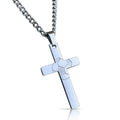 Soccer Cross Pendant Necklace - Stainless Steel