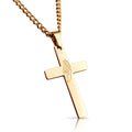 Track & Field Cross Pendant Necklace - 14K Gold Plated Stainless Steel