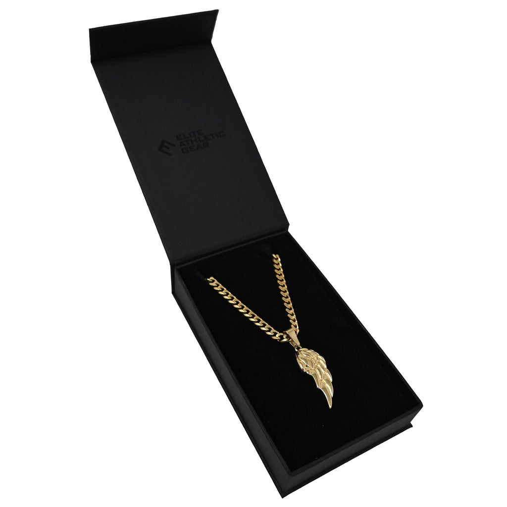Pro Wing Pendant Necklace - 14K Gold Plated Stainless Steel