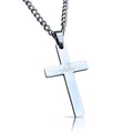 Swimming Cross Pendant Necklace - Stainless Steel