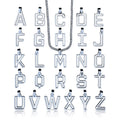 Varsity Letter Pendant Necklace - Stainless Steel