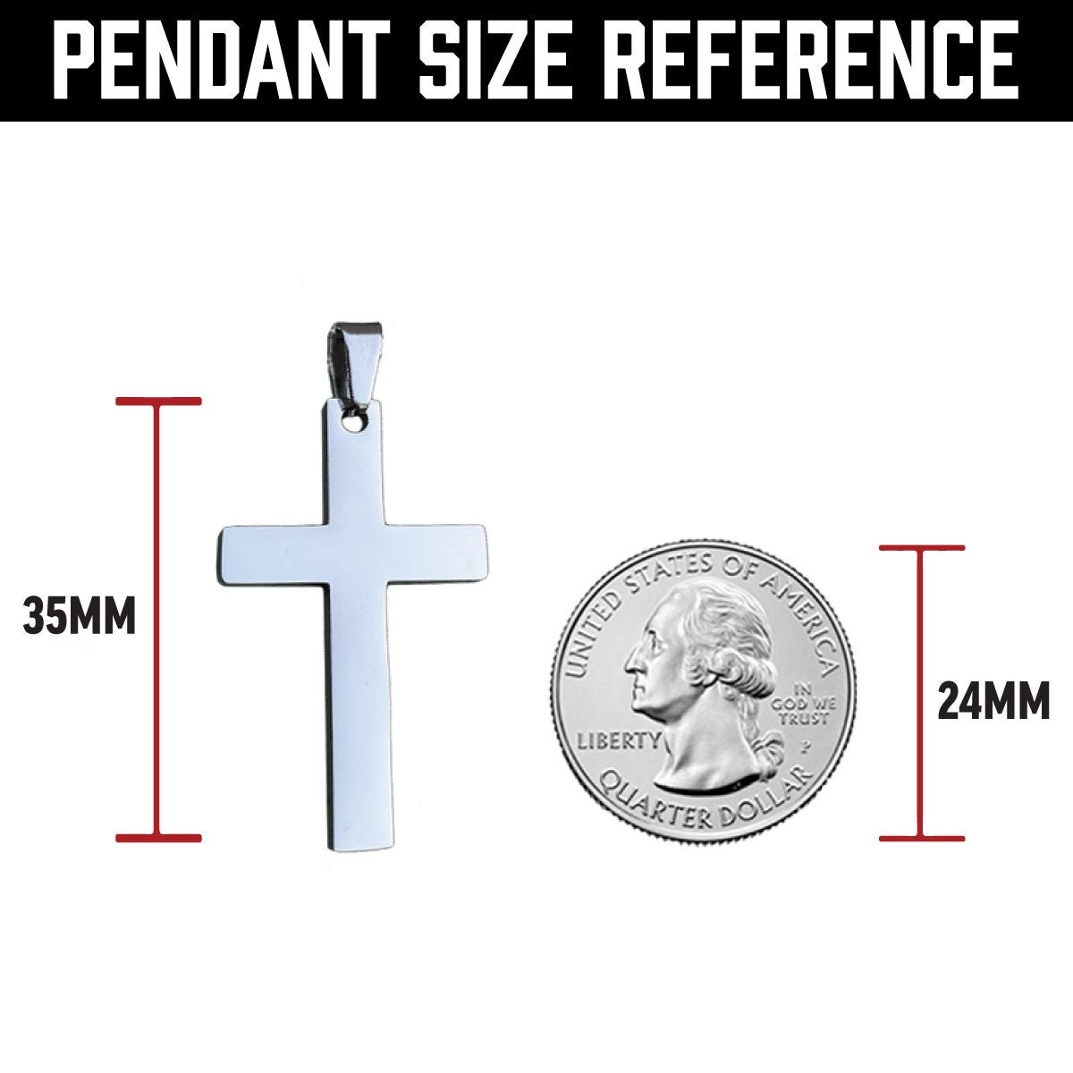 Lacrosse Cross Pendant Necklace - Stainless Steel