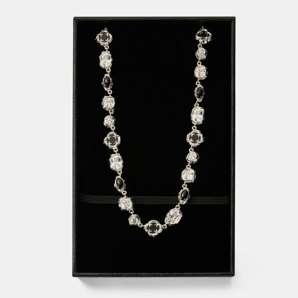 Onyx Gemstone Necklace (Silver)