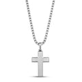 Beveled Edge Cross Pendant