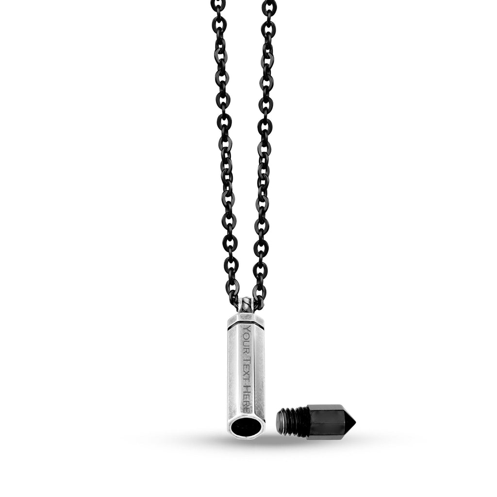 Black Bullet Urn Pendant