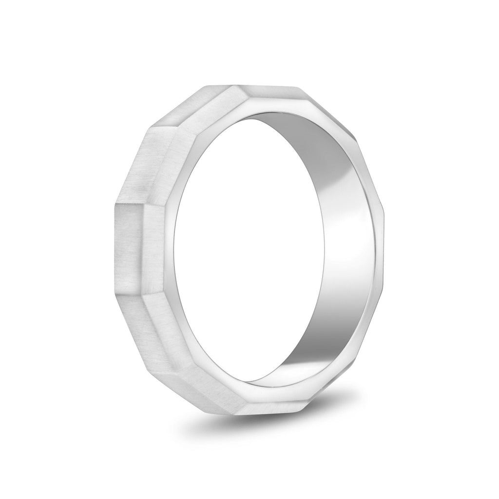 5mm Matte Faceted Band