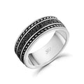 8mm Black Stone Band