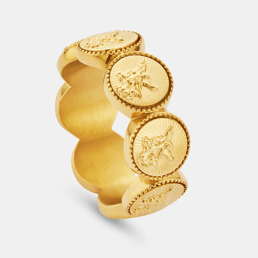 St Michael Band Ring (Gold)