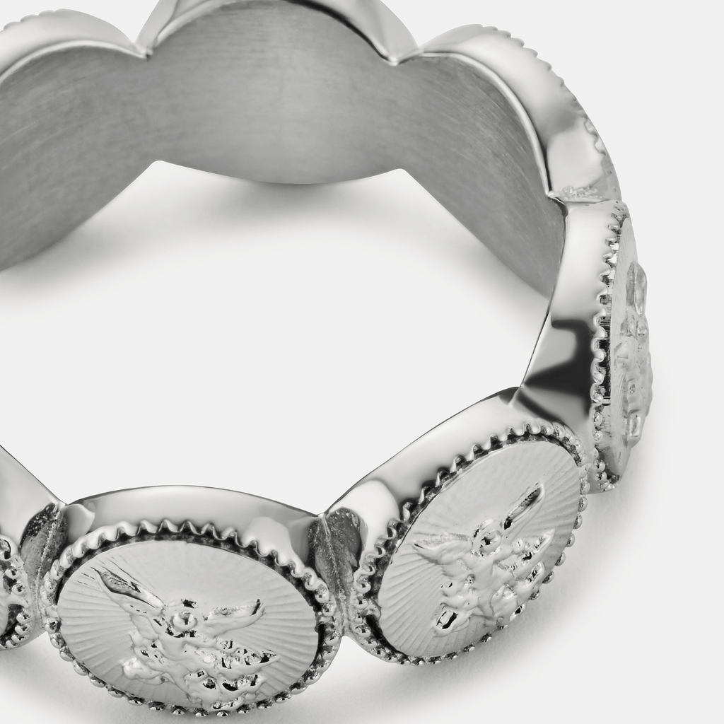 St Michael Band Ring (Silver)