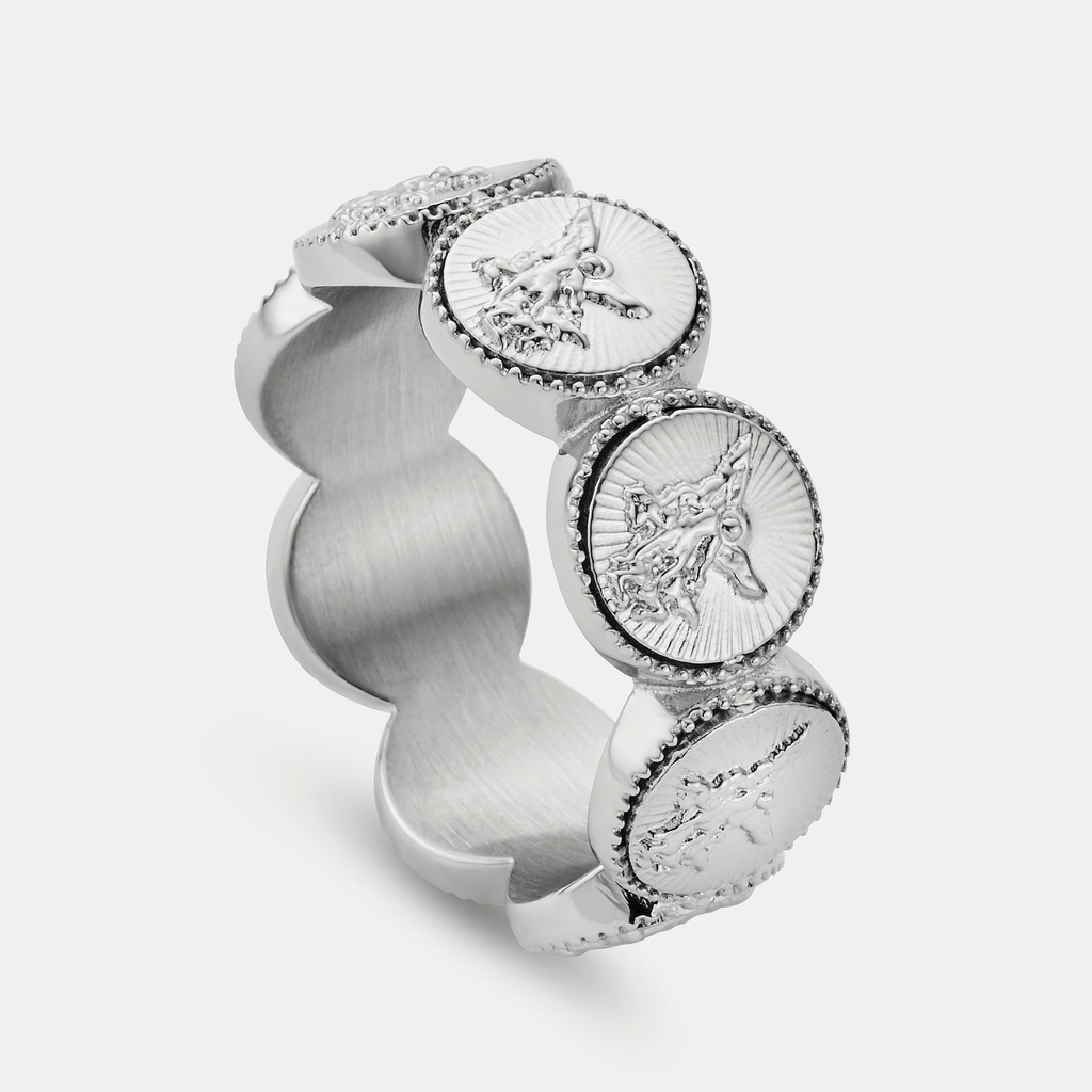 St Michael Band Ring (Silver)