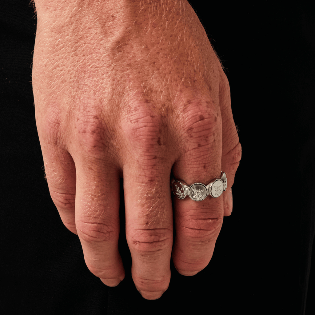 St Michael Band Ring (Silver)