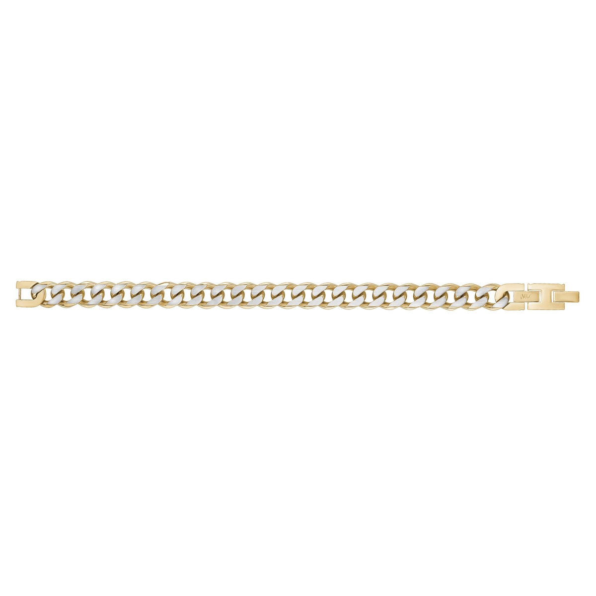 11mm Two Tone Cuban Link Bracelet
