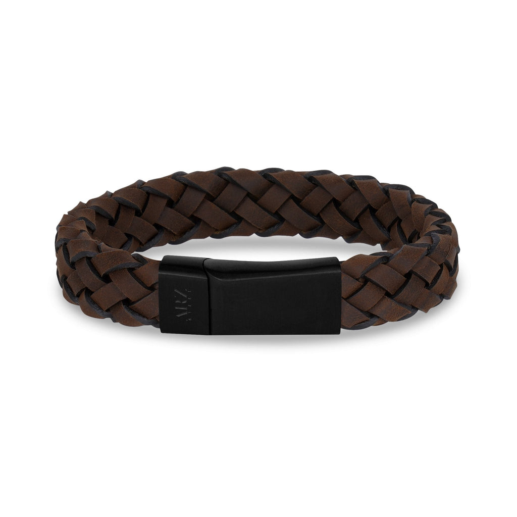12mm Brown Leather Bracelet